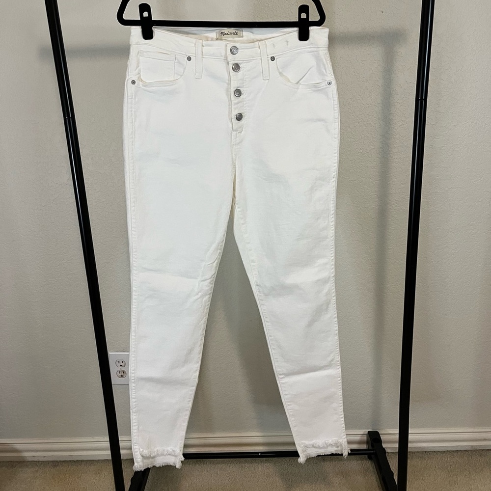 Madewell High-rise Skinny Jeans - Size 32T - White
